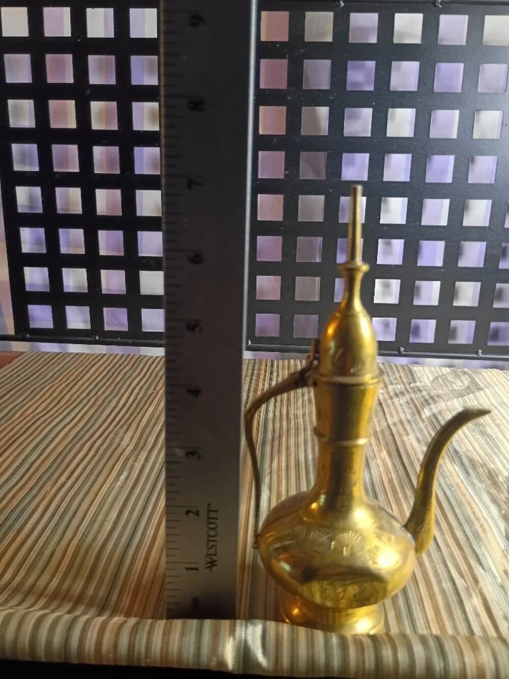 vintage solid brass pitcher